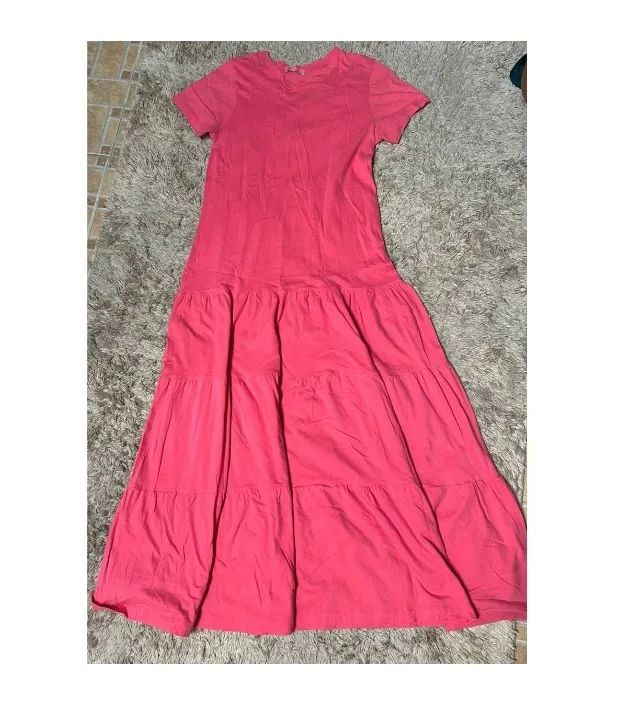 Vestido longo rosa p