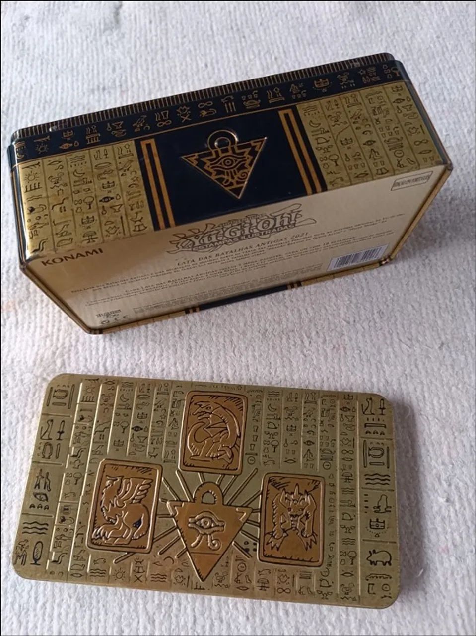 Lata Vazia de Cards Yu-Gi-Oh! - Batalhas Antigas 2021 - Deuses Egípcios ...