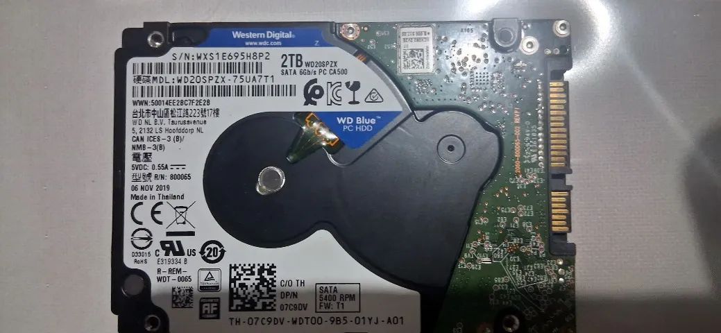 HD de notebook 2tb com case para externo  