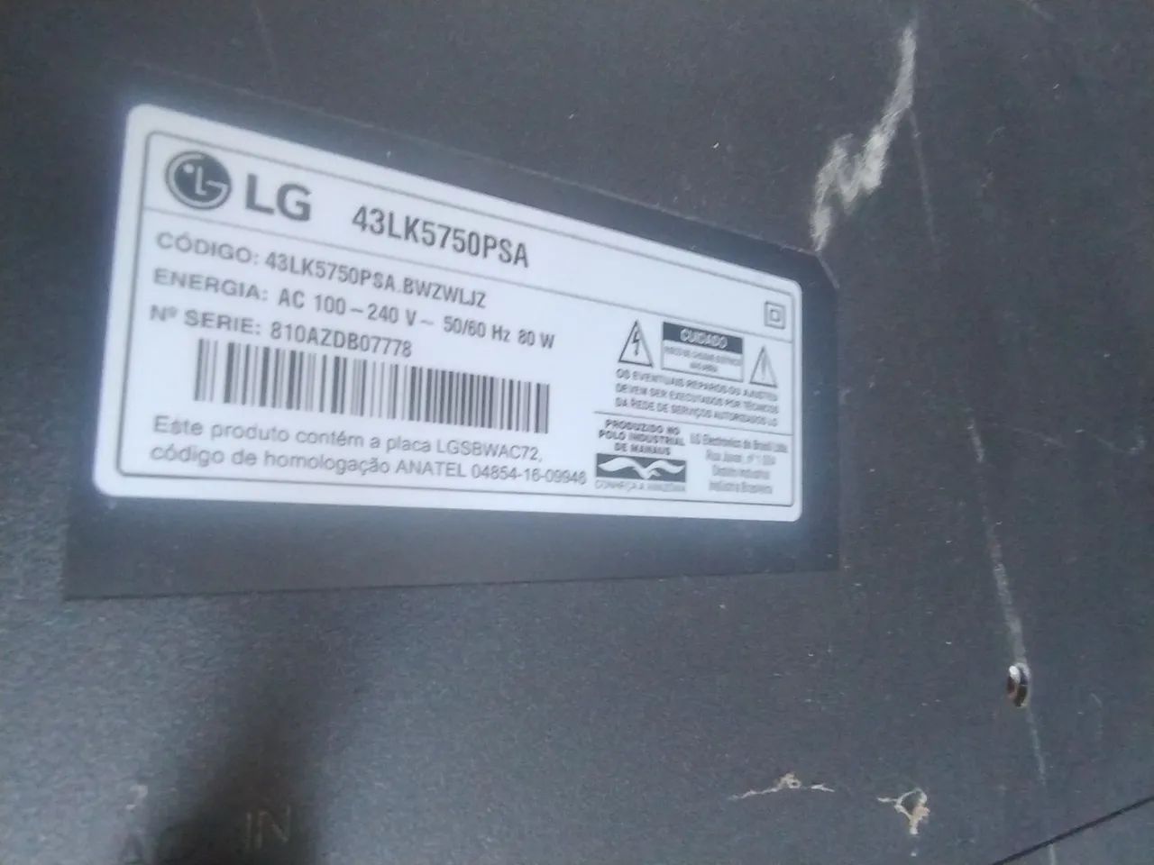 Vendo tv LG de 43 polegadas pra retirada de pecas  - Foto 3
