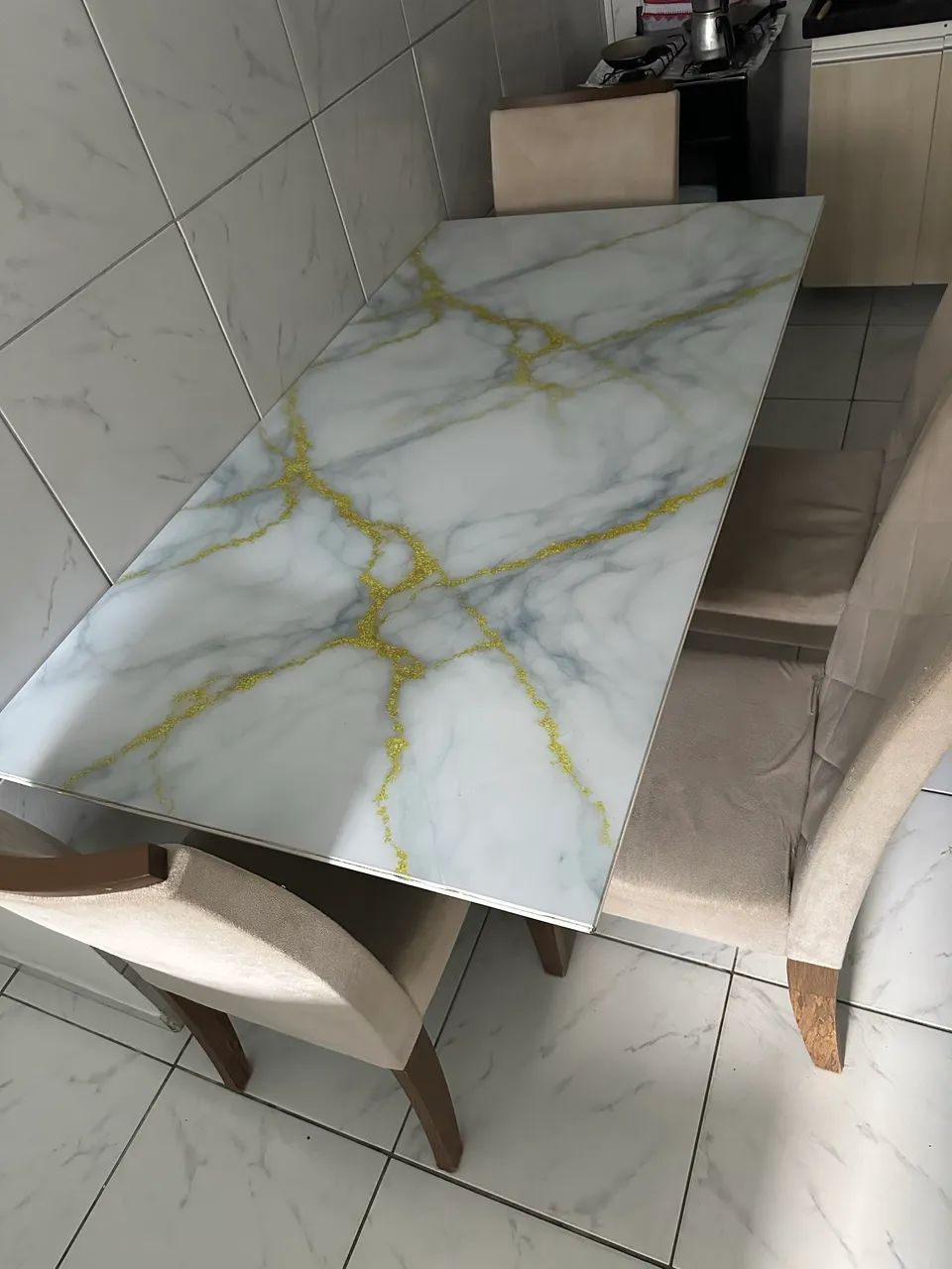 Mesa de jantar 6 cadeira