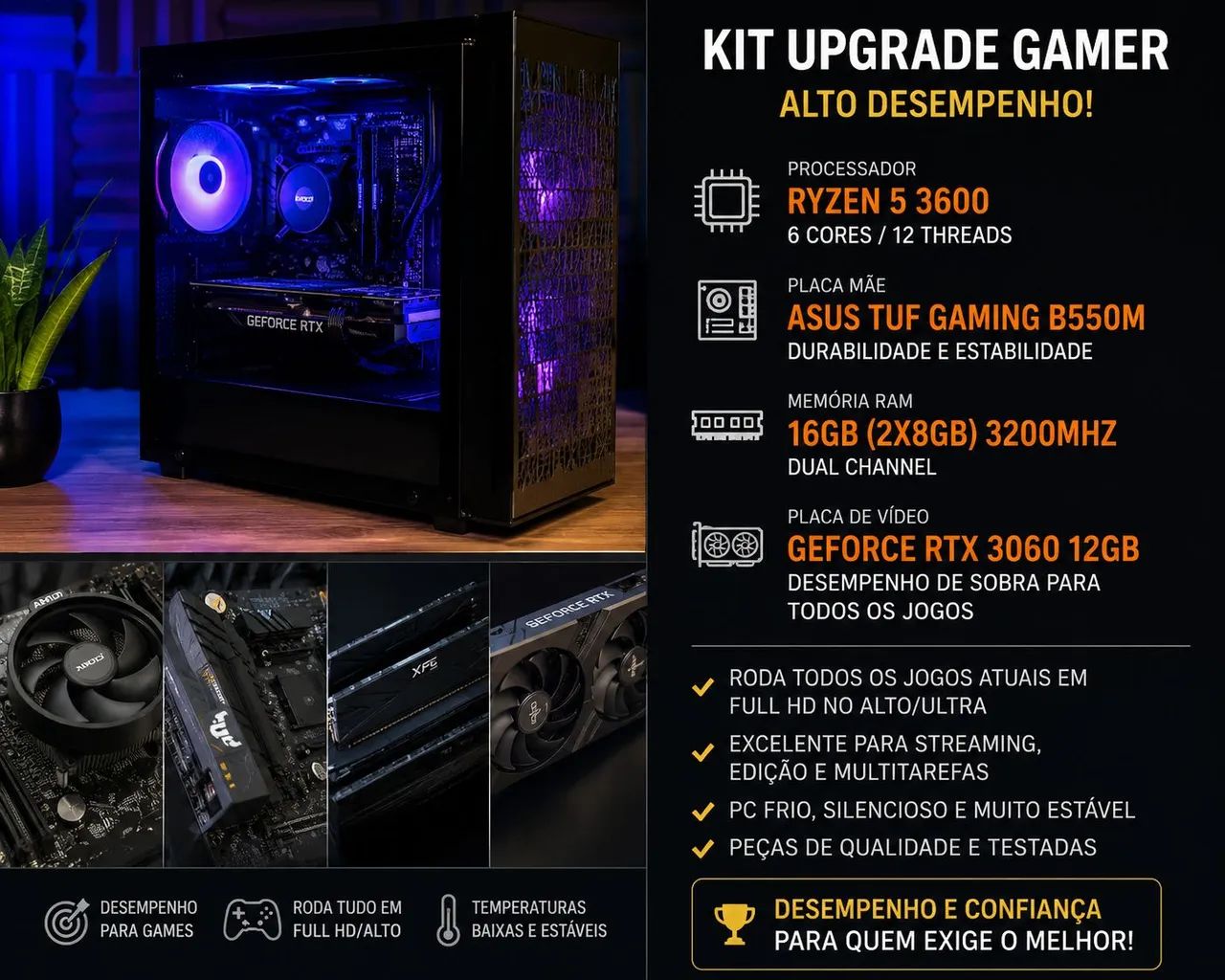 Kit Ryzen Am4 + RTX 3060 12GB