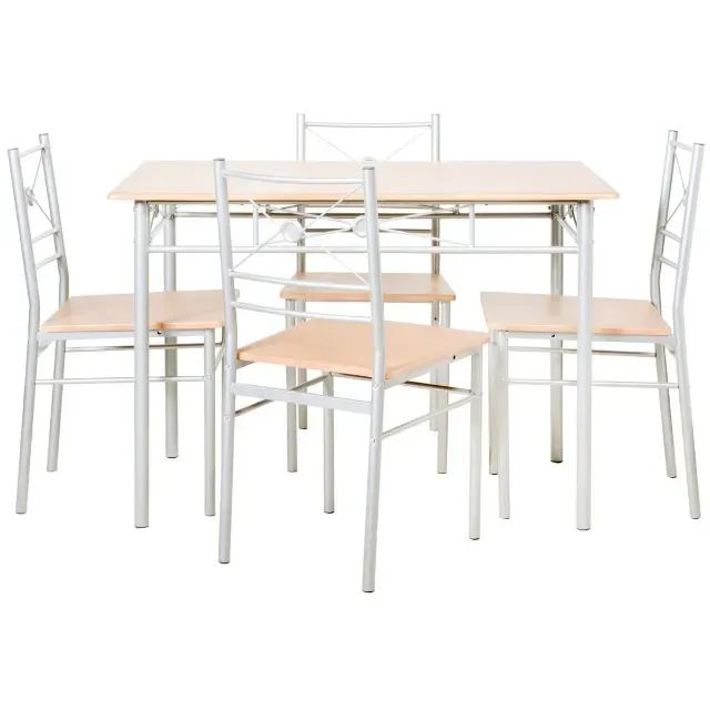 Conjunto Sala De Jantar Mesa Com 4 Cadeiras Brasilia Just Home Collection - Foto 4