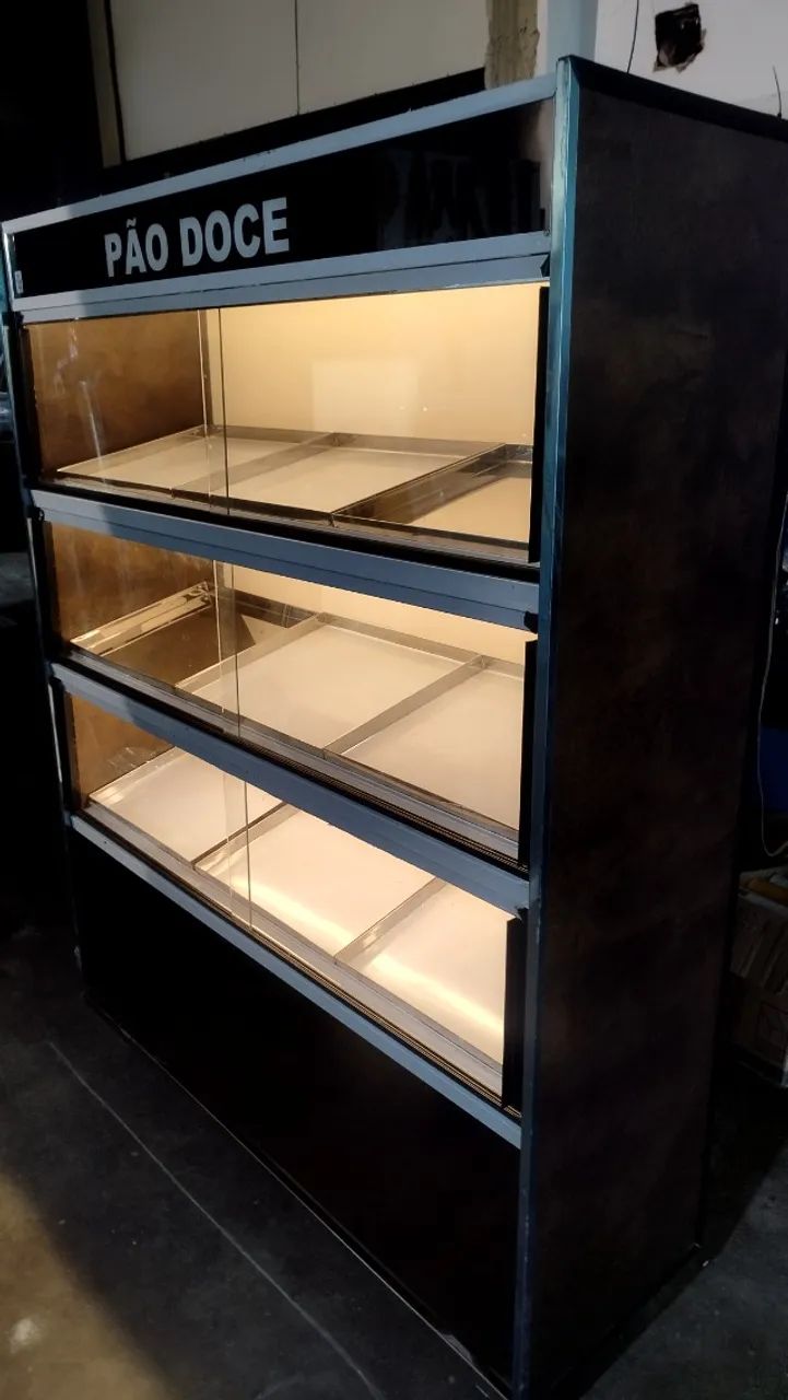 Balcão vasca exposição pães doces, rosca, bolos e outros - 140C x 180A x 47L - Foto 3