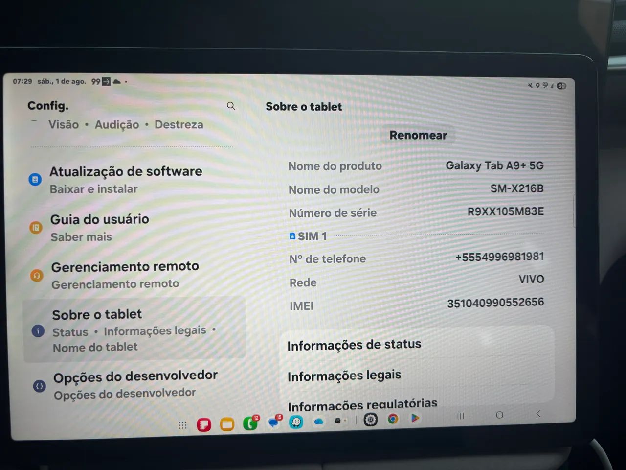 Tablet A9 Samsung