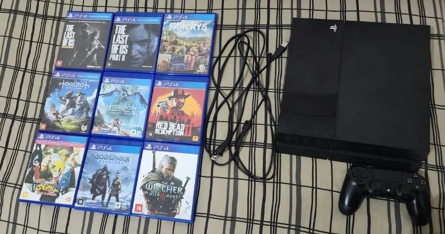 PS4 + 9 Jogos + Controle Original | Sem Defeitos | Só Ligar e Jogar
