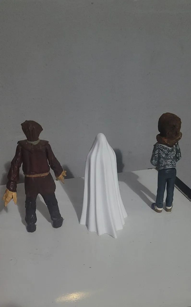 3 bonecos halloween fantasma Espantalho action figure terror - Foto 4