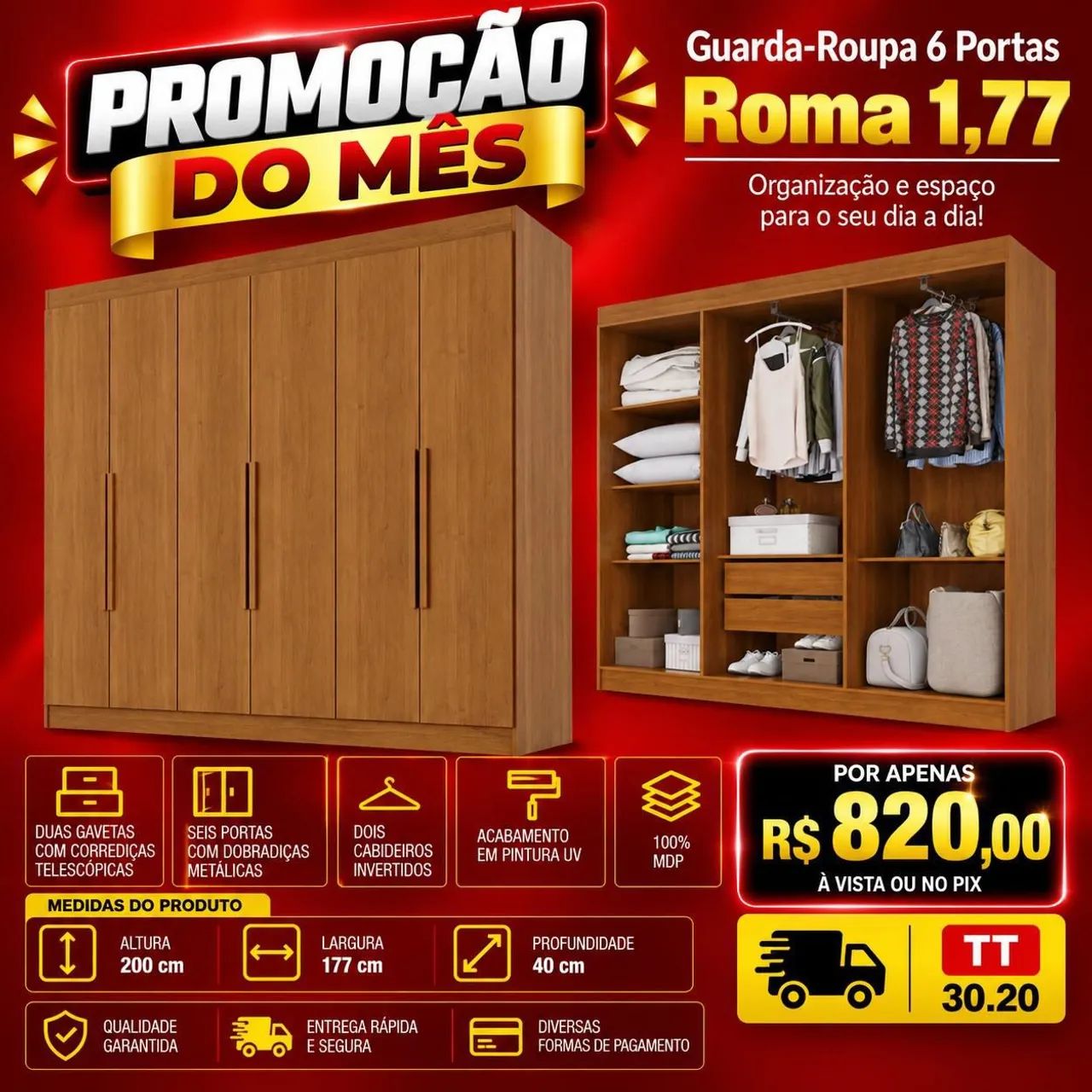 Guarda roupa casal