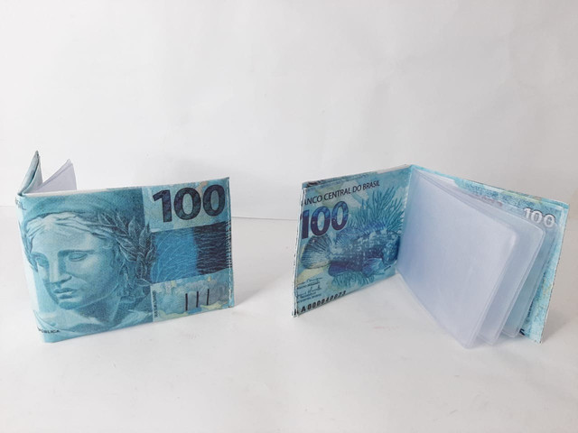 Carteiras cédula de dinheiro valor r$7,99