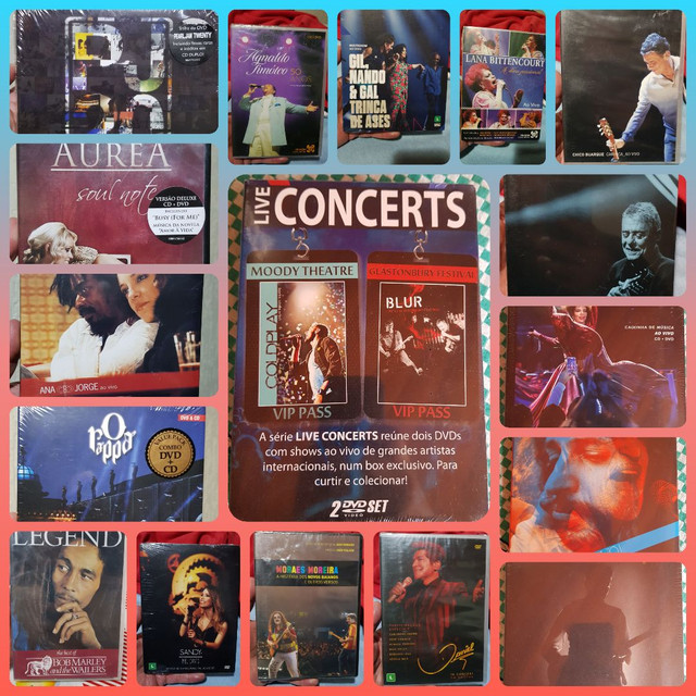 CDS e DVDs diversos originais lacrados para colecionadores 