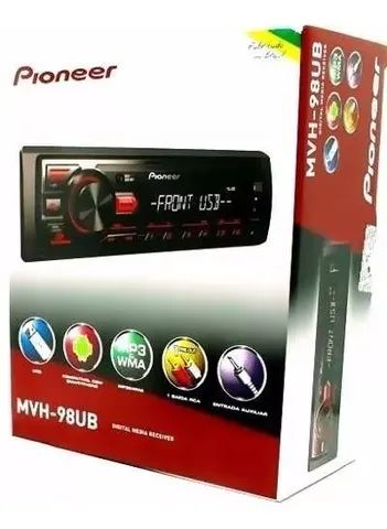 Aparelho Mp3 Player Pioneer Mvh-98ub Usb Frente Removivel - Foto 3
