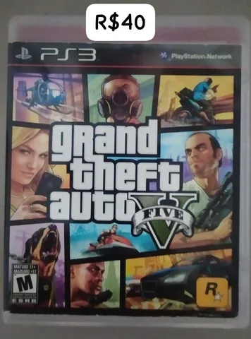 Jogo Gta 5 Grand Theft Auto 5 M. Fisica Ps3 R$65