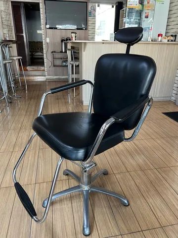 Cadeira Para Salão Beleza Cabeleireiro Barbeiro Reclinável Dompel