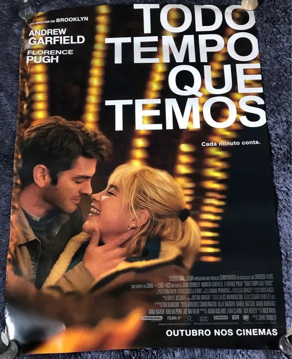Poster do Filme "Todo Tempo Que Temos" com Andrew Garfield e Florence Pugh