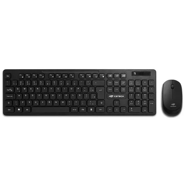 Kit Teclado e Mouse C3Tech K-W20BK, Wireless 2.4 GHz, ABNT2 1000DPI - Loja Coimbra Entrega - Foto 3