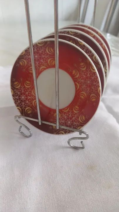 Jogo de xícara de chá, com pires e suporte  - Foto 4