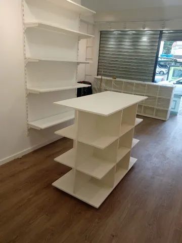 Balcão central de loja estilo ilha gondola branco - Foto 6