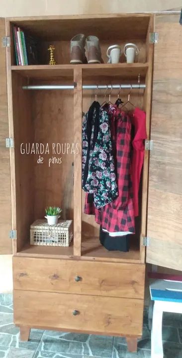 Guarda roupas em madeira de pinus  - Foto 2