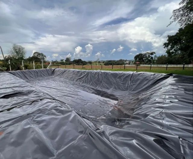 Lona Preta Decoração/Impermeabilização de Lagos/Coberturas Geomembrana 0,60 mm Pead 10 x 4 - Foto 4