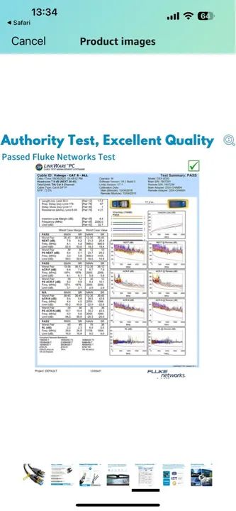 Cabo de Rede CAT 8 Fluke Networks 1.85m - Vabogu - Foto 6