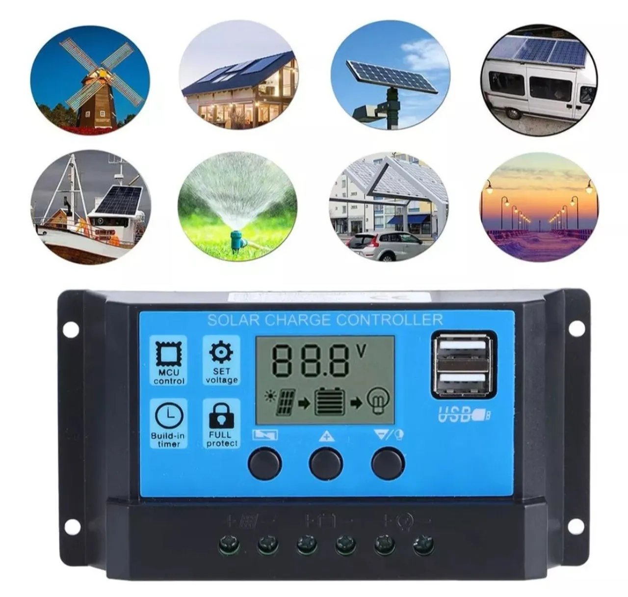 Controlador de carga 30A (para painel solar
