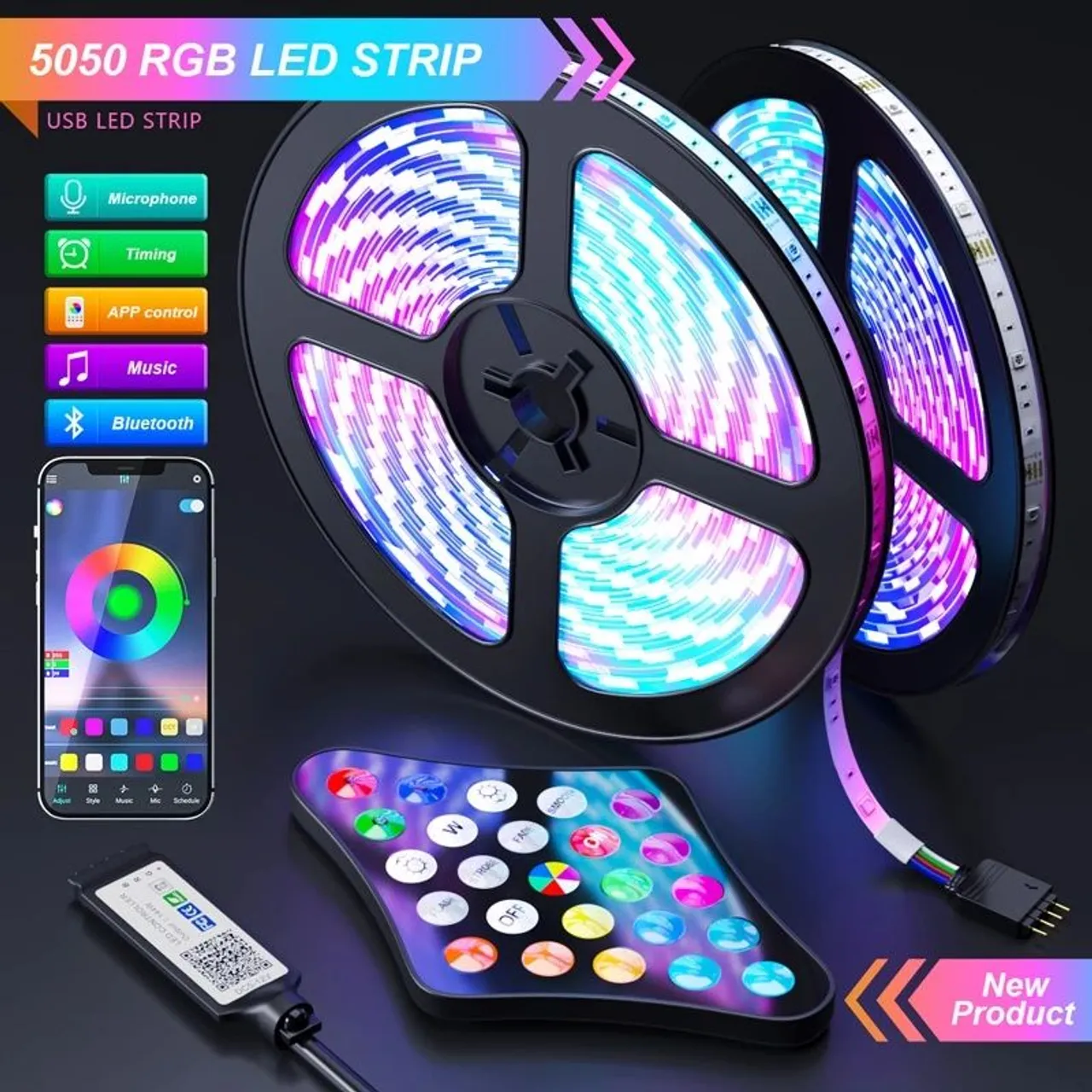 FITA LED RGB 5050 ( 10 metros de fita )