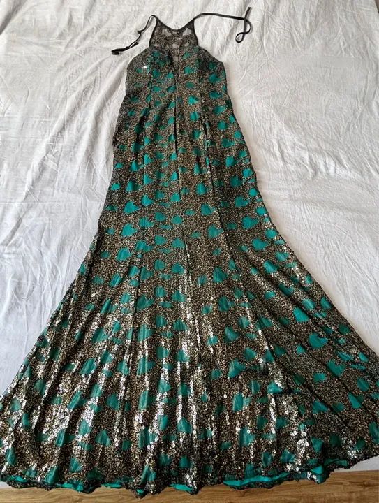 Vestido Festa Sequinedo Verde