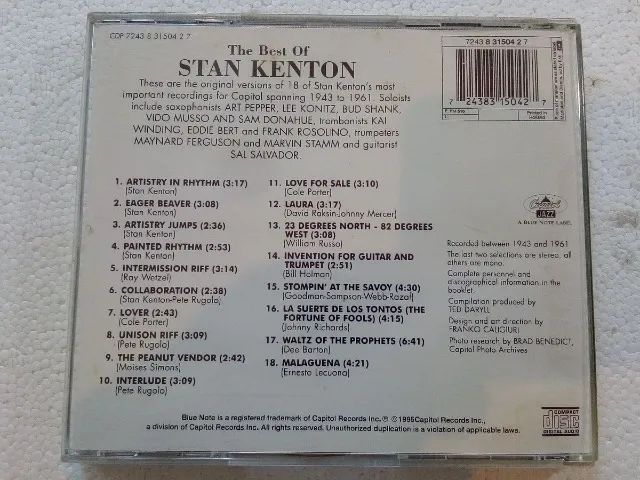 CD The Best of Stan Kenton CD original importado da Holanda - Foto 3