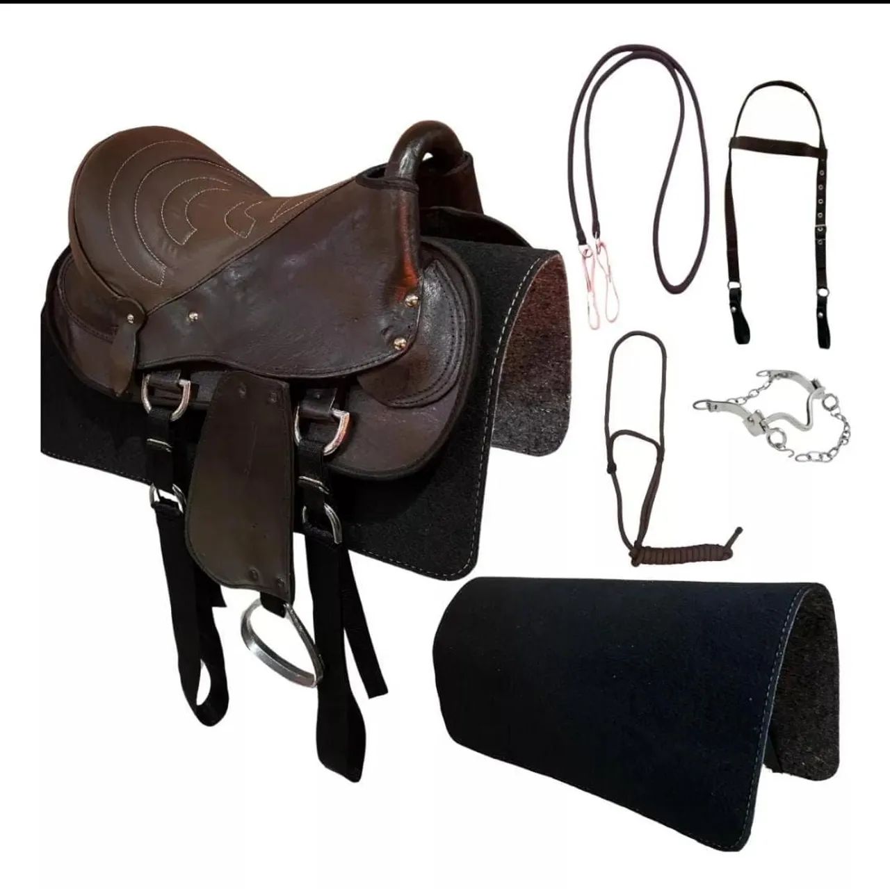 Sela Australiana Completa para Cavalo - Couro Legítimo - Foto 2