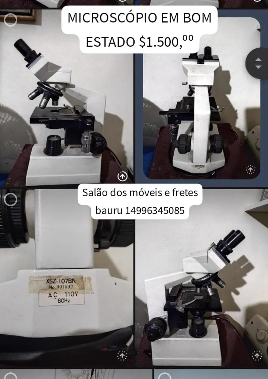 Microscópio em bom estado - Bauru