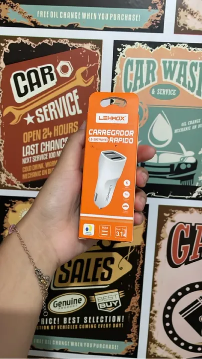 Carregador de Veículo Duplo Rápido Lehmox