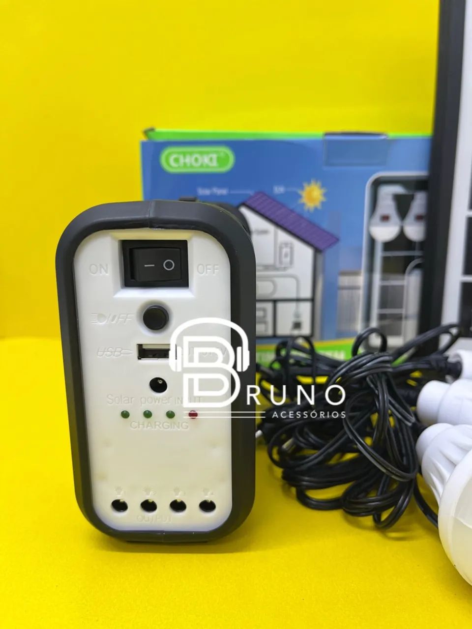 Kit Solar com Lâmpadas LED para Iluminação de Área Externa - Foto 2