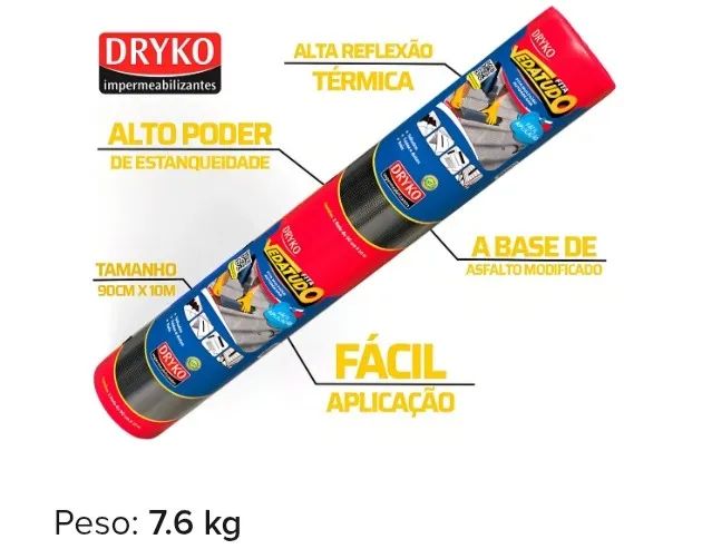 5 UNIDADES DE MANTA ALUMÍNIO DRYKO 90 CM X 10M - Foto 2