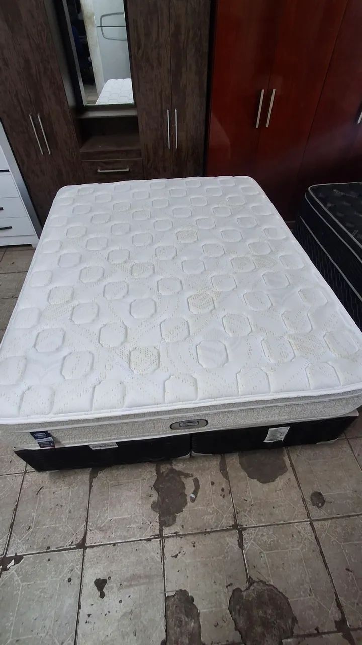 CAMA BOX QUEEN SIMMONS BAMBOO SEMI-NOVA - Foto 2