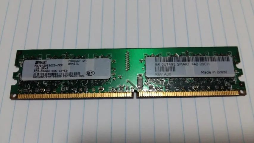 Memoria Kit com 2 Pentes de 1GB cada DDR2 Total 2 GB - Foto 4