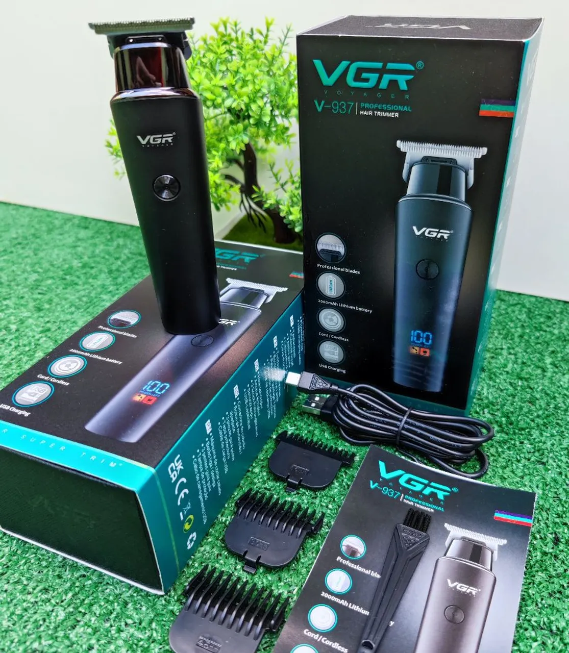 Máquina de barbear e Acabamento profissional VGR ate 8 horas de USO