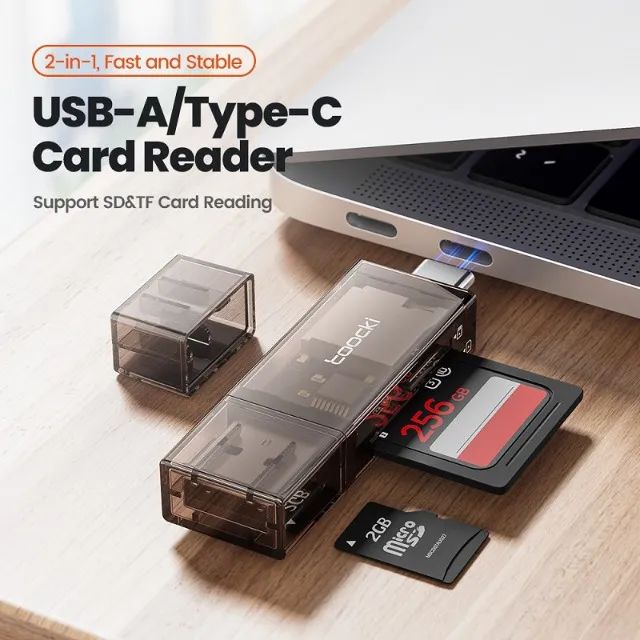 Leitor de Cartão 2 em 1 Usb 2.0 - Foto 3