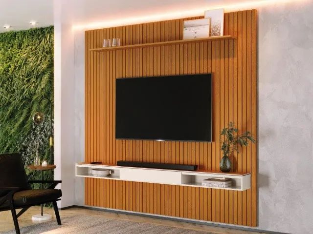 Home Suspenso 2.29m Ripado Para TV Até 75'' Polegadas! Frete e Montagem Grátis.
