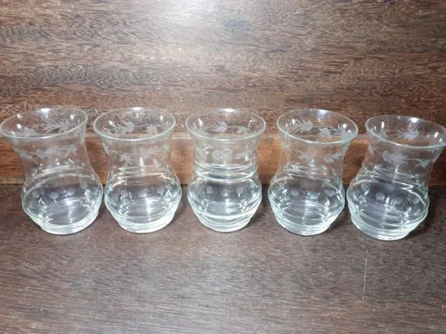 Conjunto de copos ricamente lapidados anos 60