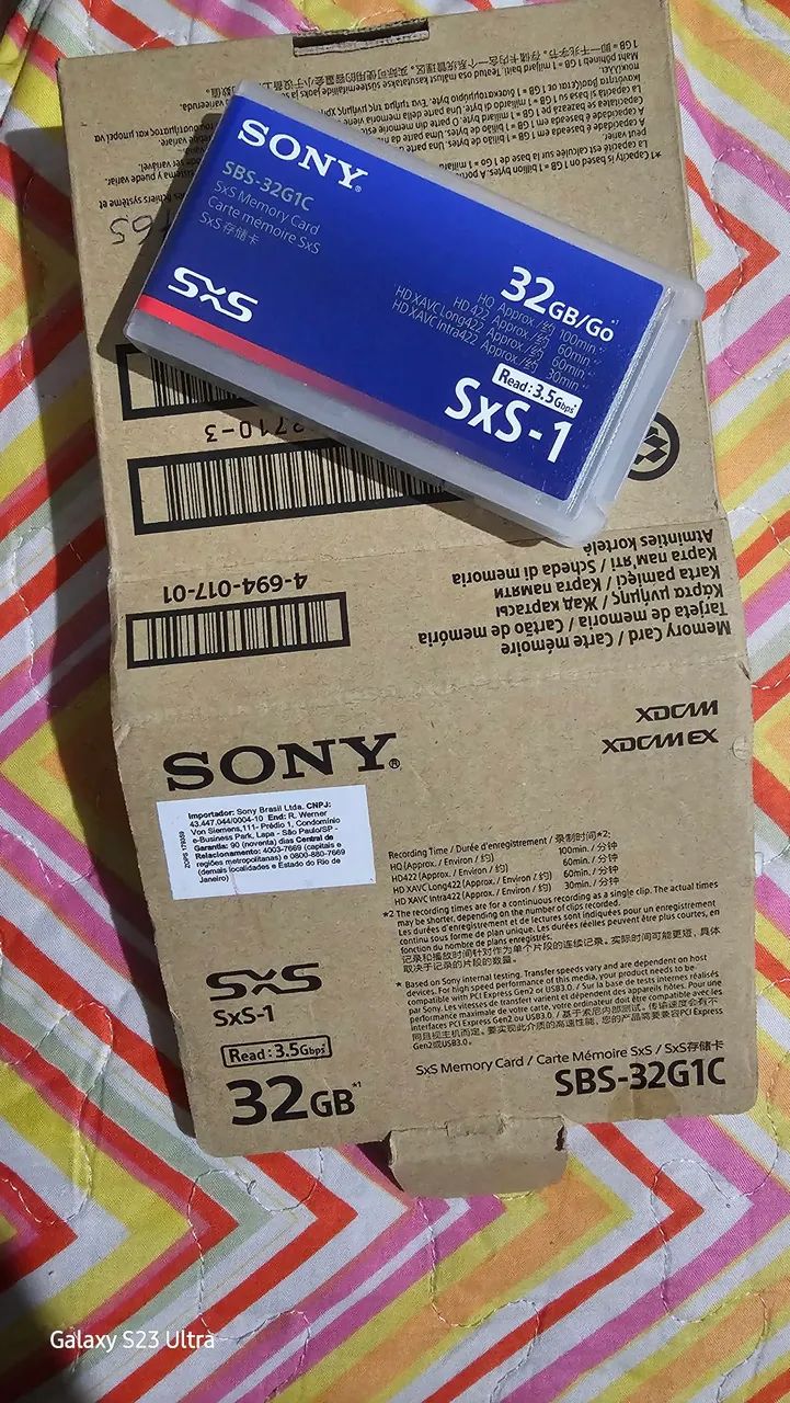 Cartão de Memória SxS 32GB Sony SBS-32G1C