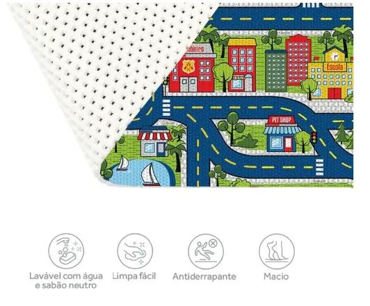     Tapete Brisa Infantil 100cm x 130cm Labirinto Kapazi - Foto 4