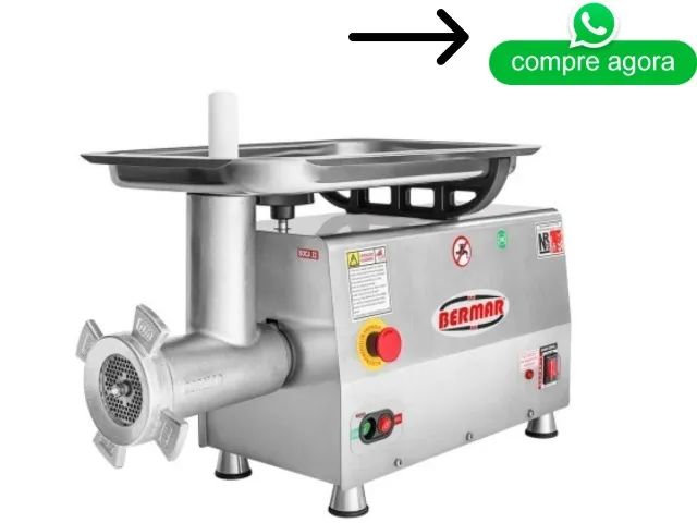 Picador de Carne Boca 22 Bermar Bivolt Inox Novo
