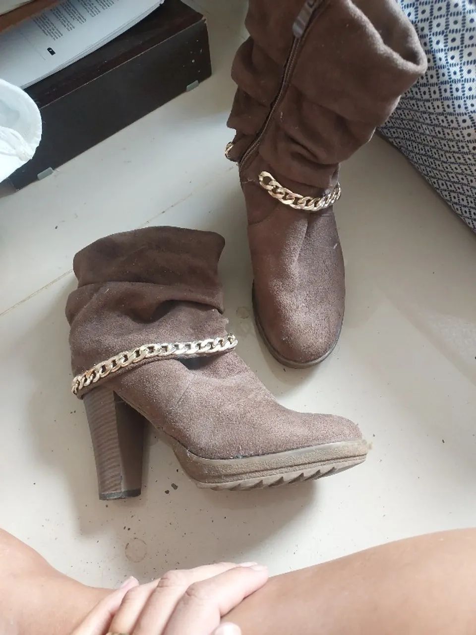Bota salto bloco - tam/N°37