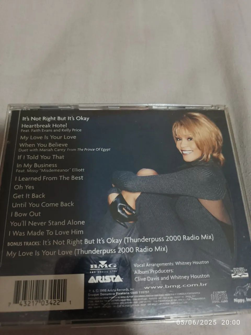 CD Whitney Houston - My Love Is Your Love - Foto 3