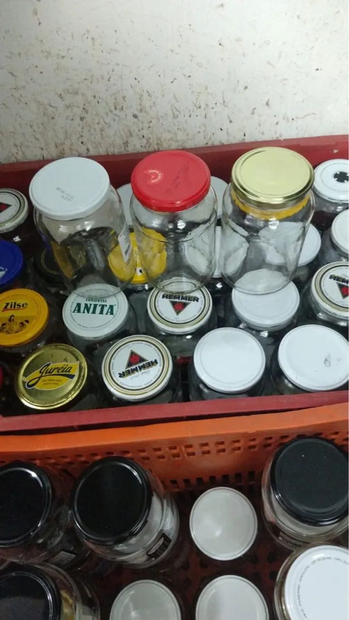 Conjunto de potes de vidro