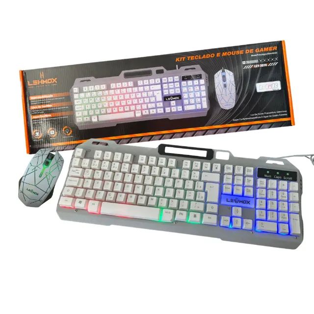 Kit teclado e mouse GAMER; Lehmox Hyper G.T / LEY-2078; Rainbow light - Foto 2