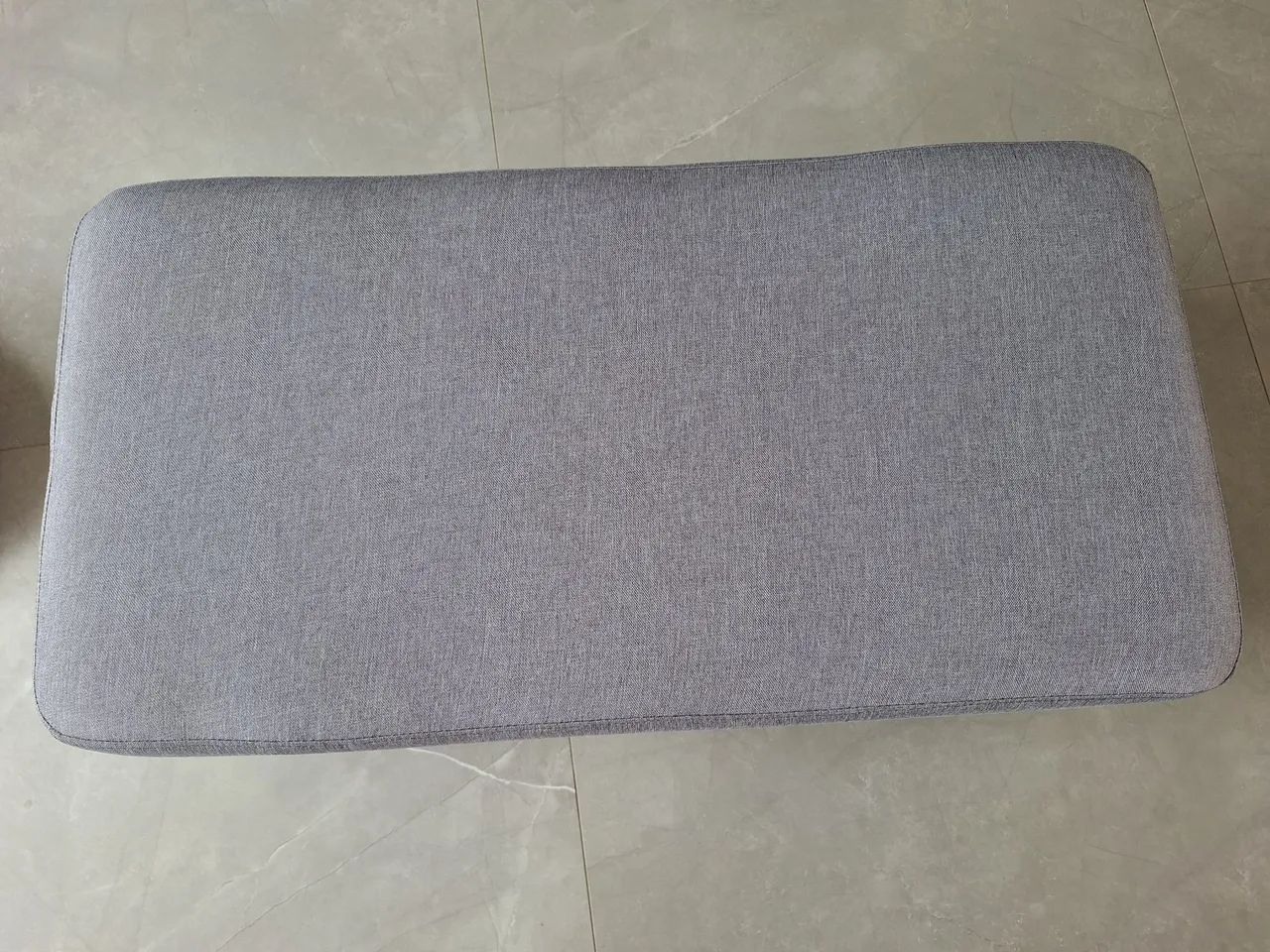 Puff retangular em linho - Foto 2