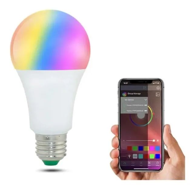 Lâmpada Smart Led 15w Rgb Inteligente Wifi Google Alexa