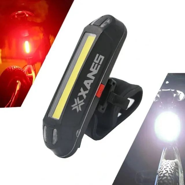Luz LED XANES 2 em 1 Recarregável USB 500LM - lacrado | Dianteira ou traseira, leve - Foto 3