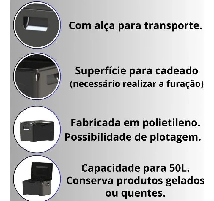 Caixa Térmica Cooler 50 Litros Novas - Foto 3